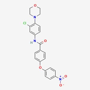 molecular formula C23H20ClN3O5 B4112202 N-[3-chloro-4-(4-morpholinyl)phenyl]-4-(4-nitrophenoxy)benzamide 
