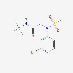 2-[3-bromo(methylsulfonyl)anilino]-N-(tert-butyl)acetamide