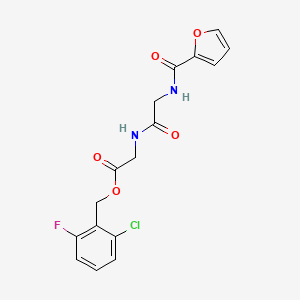 molecular formula C16H14ClFN2O5 B4112210 2-chloro-6-fluorobenzyl N-2-furoylglycylglycinate 