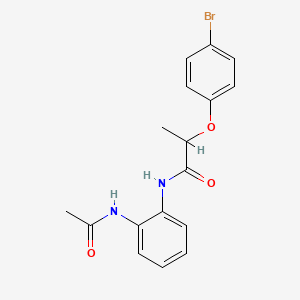 molecular formula C17H17BrN2O3 B4112214 N-[2-(acetylamino)phenyl]-2-(4-bromophenoxy)propanamide 