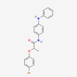 molecular formula C21H19BrN2O2 B4112220 N-(4-anilinophenyl)-2-(4-bromophenoxy)propanamide 