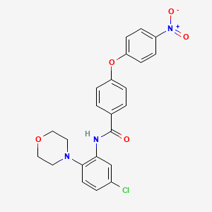 molecular formula C23H20ClN3O5 B4112244 N-[5-chloro-2-(4-morpholinyl)phenyl]-4-(4-nitrophenoxy)benzamide 