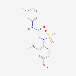 molecular formula C18H22N2O5S B411225 2-[2,4-dimethoxy(methylsulfonyl)anilino]-N-(3-methylphenyl)acetamide 