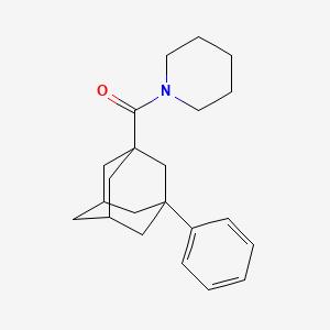 molecular formula C22H29NO B4112251 1-[(3-phenyl-1-adamantyl)carbonyl]piperidine 
