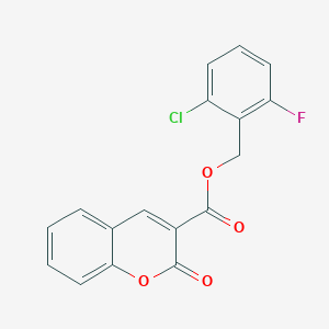molecular formula C17H10ClFO4 B4112265 2-chloro-6-fluorobenzyl 2-oxo-2H-chromene-3-carboxylate 