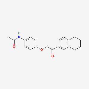 molecular formula C20H21NO3 B4112281 N-{4-[2-oxo-2-(5,6,7,8-tetrahydro-2-naphthalenyl)ethoxy]phenyl}acetamide 