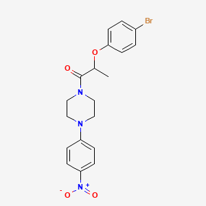 molecular formula C19H20BrN3O4 B4112282 1-[2-(4-bromophenoxy)propanoyl]-4-(4-nitrophenyl)piperazine 
