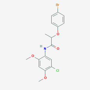 molecular formula C17H17BrClNO4 B4112287 2-(4-bromophenoxy)-N-(5-chloro-2,4-dimethoxyphenyl)propanamide 