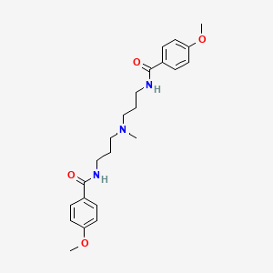 molecular formula C23H31N3O4 B4112296 N,N'-[(methylimino)di-3,1-propanediyl]bis(4-methoxybenzamide) 