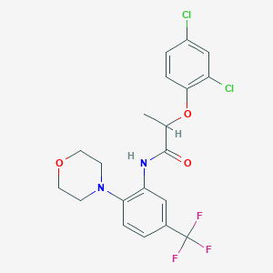molecular formula C20H19Cl2F3N2O3 B4112304 2-(2,4-dichlorophenoxy)-N-[2-(4-morpholinyl)-5-(trifluoromethyl)phenyl]propanamide 