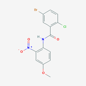 molecular formula C14H10BrClN2O4 B4112310 5-bromo-2-chloro-N-(4-methoxy-2-nitrophenyl)benzamide 