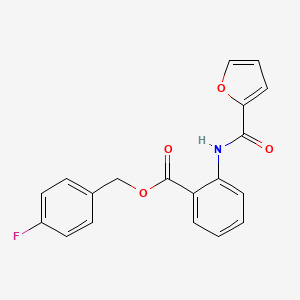 molecular formula C19H14FNO4 B4112315 4-fluorobenzyl 2-(2-furoylamino)benzoate 