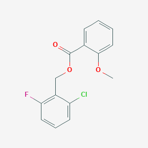 molecular formula C15H12ClFO3 B4112323 2-chloro-6-fluorobenzyl 2-methoxybenzoate 