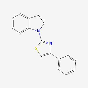 molecular formula C17H14N2S B4112327 1-(4-phenyl-1,3-thiazol-2-yl)indoline 