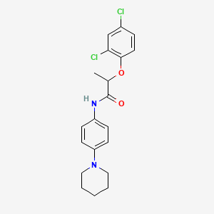 molecular formula C20H22Cl2N2O2 B4112333 2-(2,4-dichlorophenoxy)-N-[4-(1-piperidinyl)phenyl]propanamide 