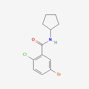 molecular formula C12H13BrClNO B4112354 5-bromo-2-chloro-N-cyclopentylbenzamide 