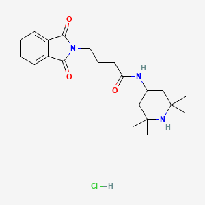 molecular formula C21H30ClN3O3 B4112362 4-(1,3-dioxo-1,3-dihydro-2H-isoindol-2-yl)-N-(2,2,6,6-tetramethyl-4-piperidinyl)butanamide hydrochloride 