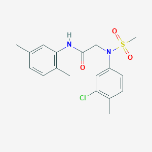 molecular formula C18H21ClN2O3S B411237 2-[3-chloro-4-methyl(methylsulfonyl)anilino]-N-(2,5-dimethylphenyl)acetamide 