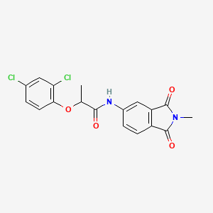 molecular formula C18H14Cl2N2O4 B4112383 2-(2,4-dichlorophenoxy)-N-(2-methyl-1,3-dioxo-2,3-dihydro-1H-isoindol-5-yl)propanamide 