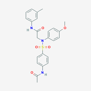 2-(N-(4-acetamidophenyl)sulfonyl-4-methoxyanilino)-N-(3-methylphenyl)acetamide