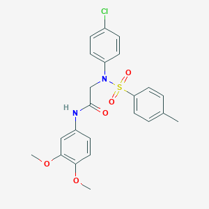 molecular formula C23H23ClN2O5S B411241 2-{4-chloro[(4-methylphenyl)sulfonyl]anilino}-N-(3,4-dimethoxyphenyl)acetamide CAS No. 6178-77-4