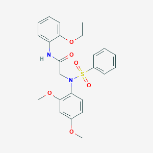 molecular formula C24H26N2O6S B411242 2-[2,4-dimethoxy(phenylsulfonyl)anilino]-N-(2-ethoxyphenyl)acetamide 