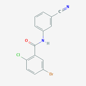 molecular formula C14H8BrClN2O B4112441 5-bromo-2-chloro-N-(3-cyanophenyl)benzamide 