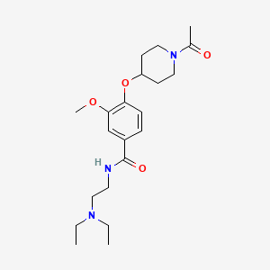 4-[(1-acetyl-4-piperidinyl)oxy]-N-[2-(diethylamino)ethyl]-3-methoxybenzamide