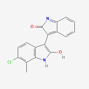 molecular formula C17H11ClN2O2 B4112476 6-chloro-7-methyl-3,3'-biindole-2,2'(1H,1'H)-dione 