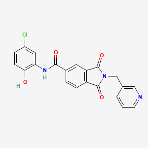 molecular formula C21H14ClN3O4 B4112490 N-(5-chloro-2-hydroxyphenyl)-1,3-dioxo-2-(3-pyridinylmethyl)-5-isoindolinecarboxamide 