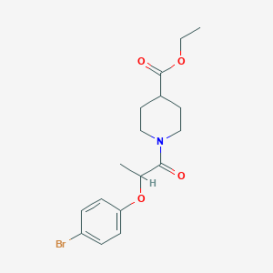 molecular formula C17H22BrNO4 B4112499 ethyl 1-[2-(4-bromophenoxy)propanoyl]-4-piperidinecarboxylate 