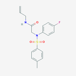 molecular formula C18H19FN2O3S B411252 N-allyl-2-{4-fluoro[(4-methylphenyl)sulfonyl]anilino}acetamide 