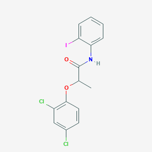 molecular formula C15H12Cl2INO2 B4112525 2-(2,4-dichlorophenoxy)-N-(2-iodophenyl)propanamide 