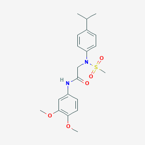 N-(3,4-dimethoxyphenyl)-2-[4-isopropyl(methylsulfonyl)anilino]acetamide