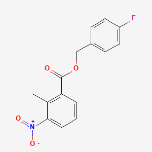 molecular formula C15H12FNO4 B4112541 4-fluorobenzyl 2-methyl-3-nitrobenzoate 
