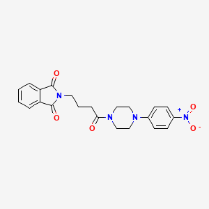 molecular formula C22H22N4O5 B4112544 2-{4-[4-(4-nitrophenyl)-1-piperazinyl]-4-oxobutyl}-1H-isoindole-1,3(2H)-dione 