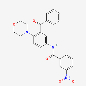 molecular formula C24H21N3O5 B4112545 N-[3-benzoyl-4-(4-morpholinyl)phenyl]-3-nitrobenzamide 