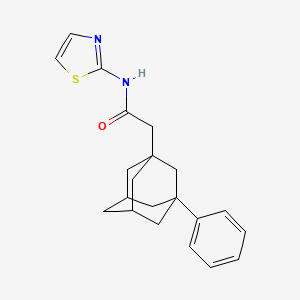 molecular formula C21H24N2OS B4112571 2-(3-phenyl-1-adamantyl)-N-1,3-thiazol-2-ylacetamide 