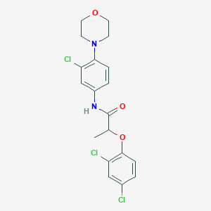 molecular formula C19H19Cl3N2O3 B4112576 N-[3-chloro-4-(4-morpholinyl)phenyl]-2-(2,4-dichlorophenoxy)propanamide 