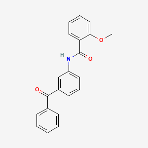 molecular formula C21H17NO3 B4112578 N-(3-benzoylphenyl)-2-methoxybenzamide 
