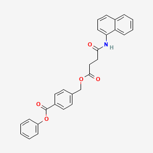 molecular formula C28H23NO5 B4112581 phenyl 4-({[4-(1-naphthylamino)-4-oxobutanoyl]oxy}methyl)benzoate 