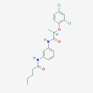 molecular formula C20H22Cl2N2O3 B4112586 N-(3-{[2-(2,4-dichlorophenoxy)propanoyl]amino}phenyl)pentanamide 