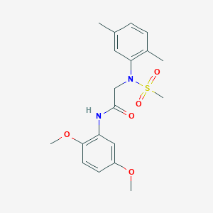 N-(2,5-dimethoxyphenyl)-2-[2,5-dimethyl(methylsulfonyl)anilino]acetamide
