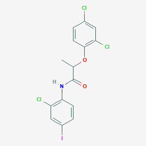molecular formula C15H11Cl3INO2 B4112594 N-(2-chloro-4-iodophenyl)-2-(2,4-dichlorophenoxy)propanamide 