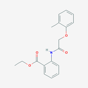 molecular formula C18H19NO4 B411260 Ethyl 2-{[(2-methylphenoxy)acetyl]amino}benzoate 