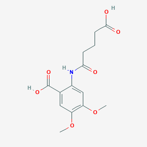 molecular formula C14H17NO7 B4112609 2-[(4-carboxybutanoyl)amino]-4,5-dimethoxybenzoic acid 
