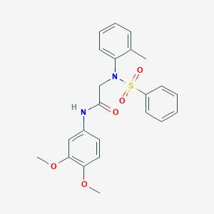 N-(3,4-dimethoxyphenyl)-2-[2-methyl(phenylsulfonyl)anilino]acetamide