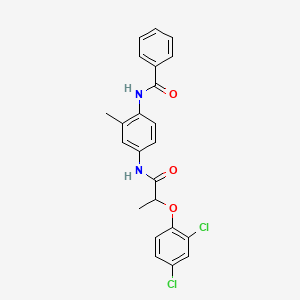 molecular formula C23H20Cl2N2O3 B4112613 N-(4-{[2-(2,4-dichlorophenoxy)propanoyl]amino}-2-methylphenyl)benzamide 