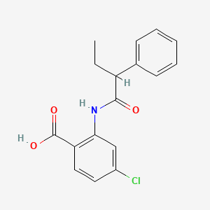 molecular formula C17H16ClNO3 B4112653 4-chloro-2-[(2-phenylbutanoyl)amino]benzoic acid 