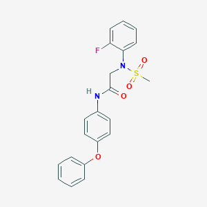2-[2-fluoro(methylsulfonyl)anilino]-N-(4-phenoxyphenyl)acetamide